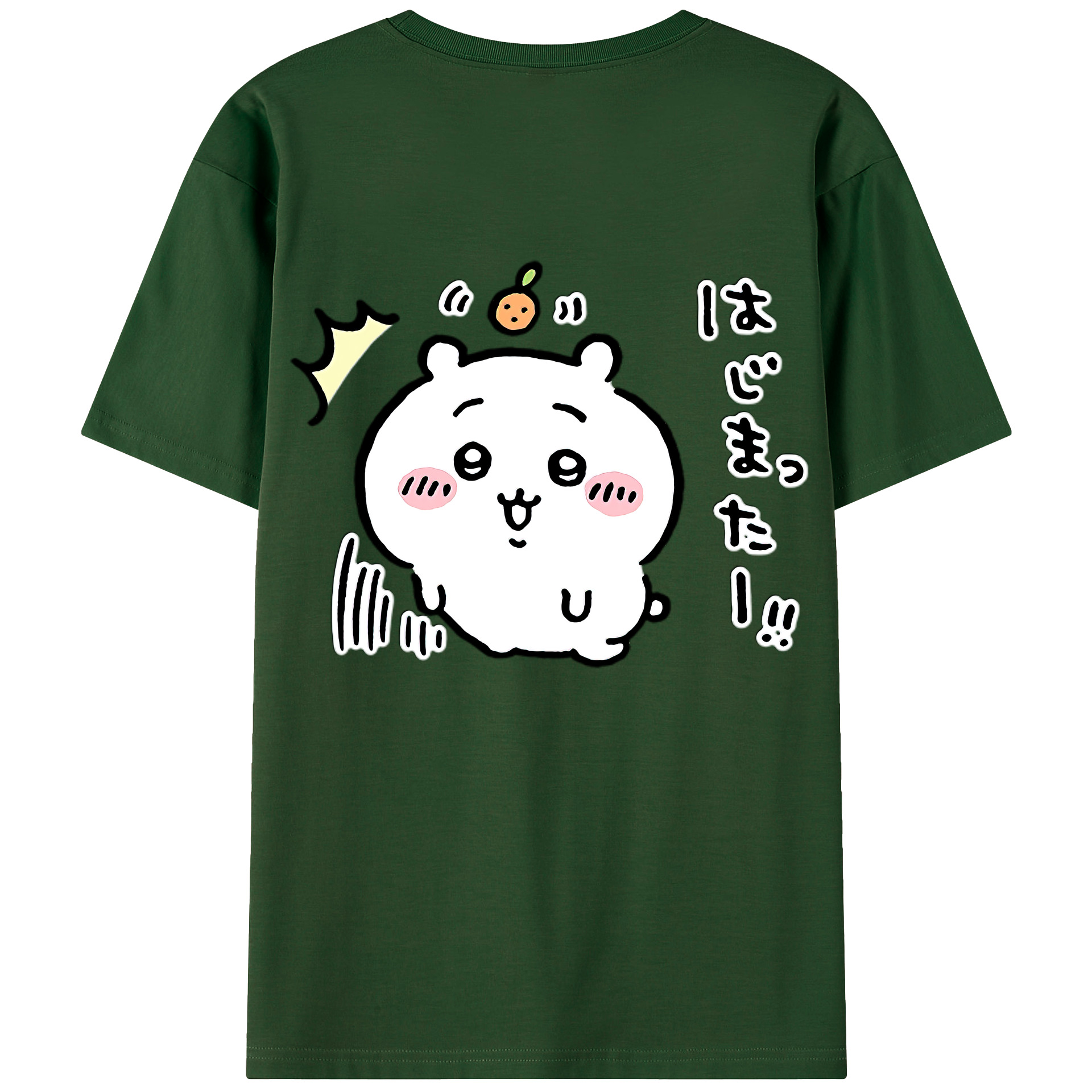 （画像用） ちいかわ ちいかわ Chii-kawa chiikawa 綿100％半袖Tシャツ（背面プリント）